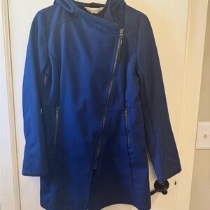 Mia Melon -Women's Blue Asymmetrical Zip Jacket